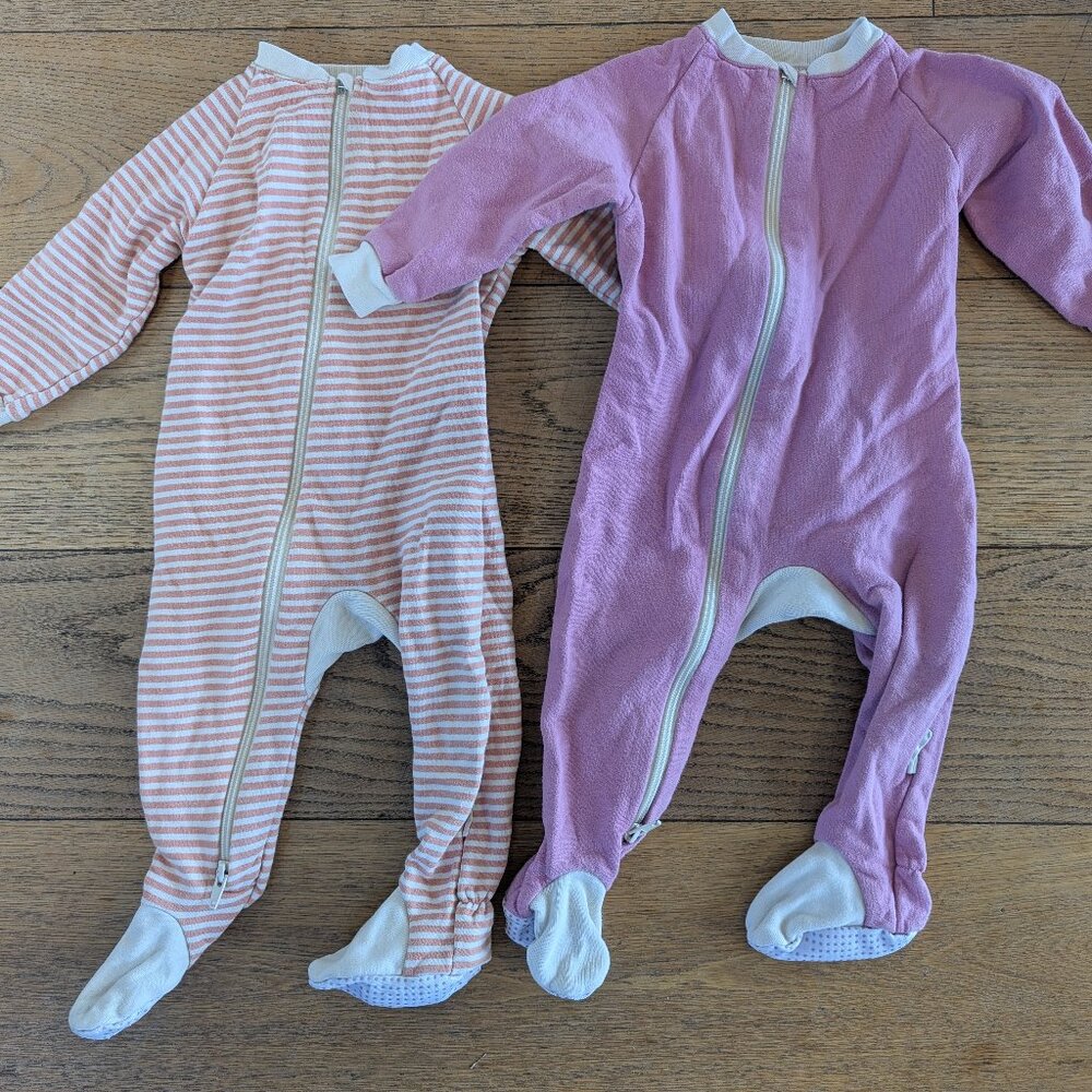 Castleware Baby organic made in USA baby fleece footie pajamas M